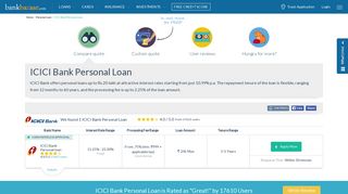 
                            7. ICICI Personal Loan - Interest Rate @10.99%*, Low EMI, 25 Feb 2019