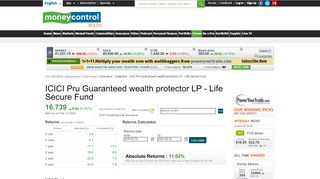 
                            6. ICICI Pru Guaranteed wealth protector LP - Life Secure Fund: Latest ...