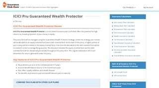 
                            7. ICICI Pru Guaranteed Wealth Protector - MyInsuranceClub.com