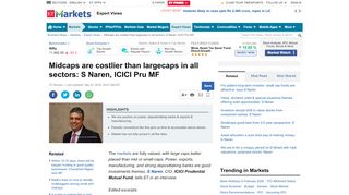 
                            6. ICICI Pru Mutual Fund: Midcaps are costlier than largecaps in all ...