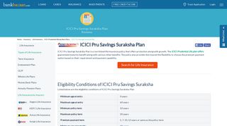 
                            7. ICICI Pru Savings Suraksha Plan - Features & Benefits - BankBazaar