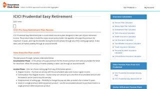 
                            7. ICICI Prudential Easy Retirement Plan - Review, Benefits & Key ...