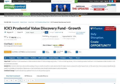 
                            3. ICICI Prudential Value Discovery Fund (G) [135.830] | ICICI Prudential ...