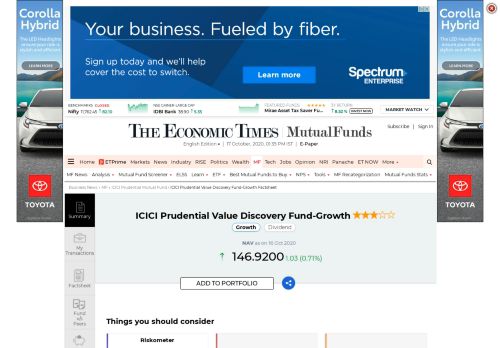 
                            6. ICICI Prudential Value Discovery Fund - The Economic Times