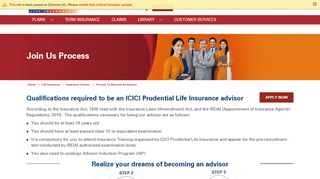 
                            5. ICICI Prulife - Process to become an Advisor - ICICI Prudential