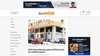 
                            11. ICICI Securities launches eATM service for retail investors - Livemint