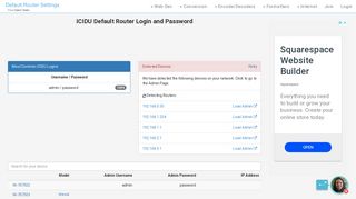 
                            3. ICIDU Default Router Login and Password - Clean CSS