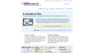 
                            1. iClin - Software On-line para Clínicas Médicas