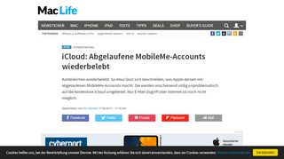 
                            10. iCloud: Abgelaufene MobileMe-Accounts wiederbelebt | Mac Life