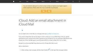 
                            2. iCloud: Add an email attachment in iCloud Mail - Apple Support