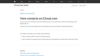 
                            2. iCloud: Alle Kontakte in iCloud anzeigen - Apple Support