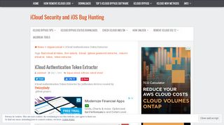 
                            9. iCloud Authentication Token Extractor iCloud Unlock Tools