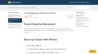 
                            7. iCloud Backup (iPhone vs Mac) – Monument Customer Support