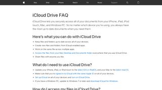 
                            7. iCloud Drive FAQ - Apple Support