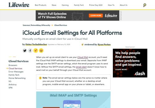 
                            6. iCloud Email Settings for All Platforms - Lifewire