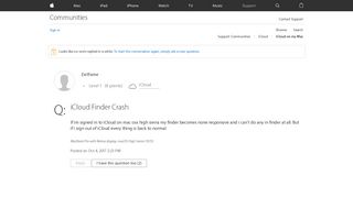 
                            5. iCloud Finder Crash - Apple Community