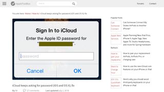 
                            7. iCloud keeps asking for password (iOS and OS X); fix - AppleToolBox