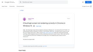 
                            6. iCloud login screen not rendering correctly in Chrome on Windows ...