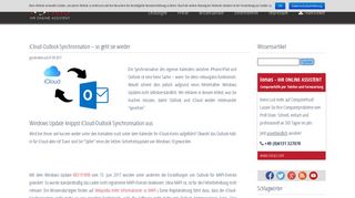 
                            11. iCloud-Outlook Synchronisation - so geht sie wieder | ionas