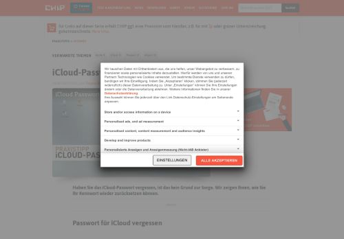 
                            7. iCloud-Passwort vergessen - was tun? - CHIP