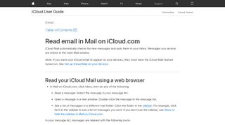 
                            3. iCloud: Read email in iCloud Mail - Apple Support