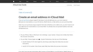 
                            2. iCloud: Set up an iCloud Mail email address - Apple Support