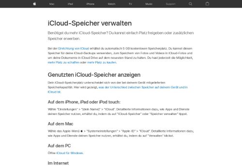 
                            3. iCloud-Speicher verwalten - Apple Support