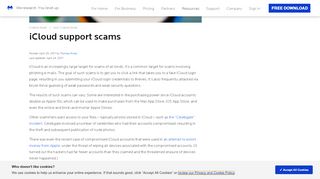 
                            9. iCloud support scams - Malwarebytes Labs | Malwarebytes Labs