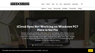 
                            10. iCloud Sync Not Working on Windows PC? Here is the Fix