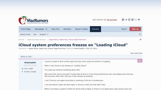 
                            8. iCloud system preferences freezes on 