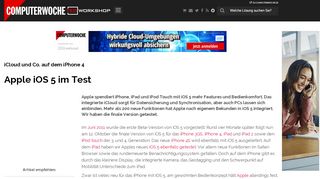 
                            4. iCloud und Co. auf dem iPhone 4: Apple iOS 5 im Test - TecChannel ...