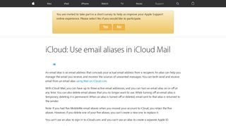 
                            4. iCloud: Use email aliases in iCloud Mail - Apple Support
