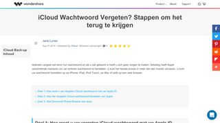 
                            3. iCloud Wachtwoord Vergeten? Stappen om het terug te ... - dr.fone