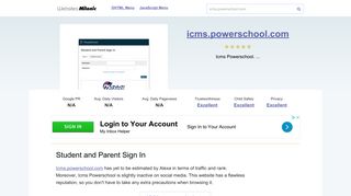 
                            4. Icms.powerschool.com website. Student and Parent Sign In.