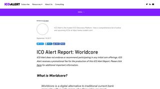 
                            11. ICO Alert Report: Worldcore – ICO Alert Blog