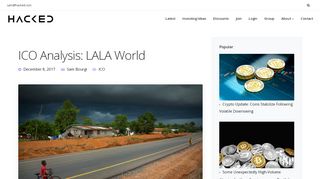 
                            13. ICO Analysis: LALA World | Hacked.com - Hacking Finance