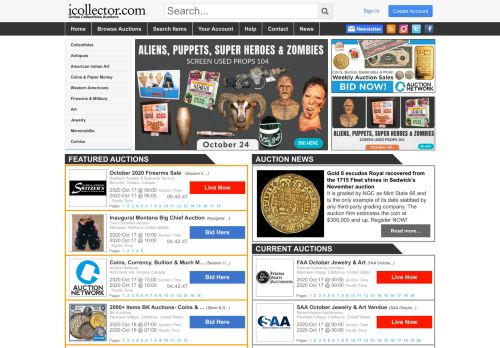 
                            2. iCollector.com: Live Auctions - Collectible, Antique, Coin and Firearm