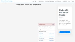 
                            4. Icotera Default Router Login and Password - Clean CSS
