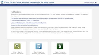 
                            12. iCourt Portal - Online records & payments for the Idaho courts