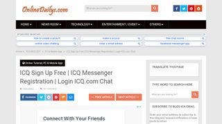 
                            7. ICQ Sign Up Free | ICQ Messenger Registration | Login ICQ.com ...