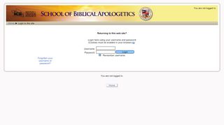 
                            12. ICR School of Biblical Apologetics: Login to the site
