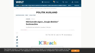 
                            2. ICREACH : NSA betreibt eigene „Google-ähnliche“ Suchmaschine ...