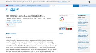 
                            11. ICRF heating of currentless plasma in Heliotron E - IOPscience