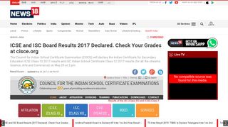 
                            12. ICSE and ISC Board Results 2017 Declared. Check Your Grades at ...
