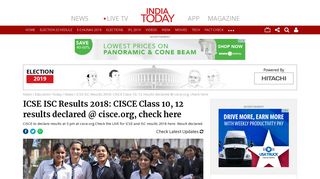 
                            12. ICSE ISC Results 2018: CISCE Class 10, 12 results declared @ cisce ...