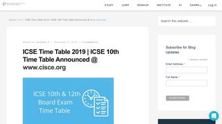 
                            3. ICSE Time Table 2019 | ICSE 10th Time Table Announced @ www ...