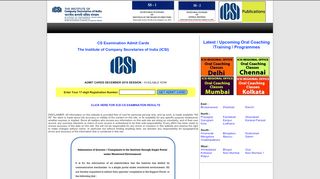 
                            4. ICSI Admit Cards, CS Admit Card, Company Secretary Examinations