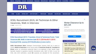 
                            5. ICSIL Recruitment 2019, 207 Care Taker, Peon & Other Vacancies ...