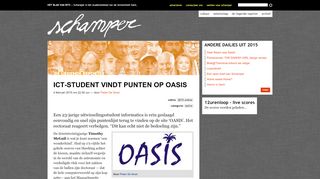 
                            11. ICT-student vindt punten op OASIS | Schamper