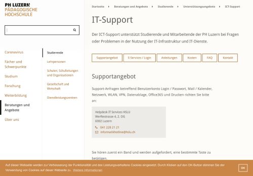 
                            11. ICT-Support - Unterstützungsangebote - Studierende - Beratungen ...